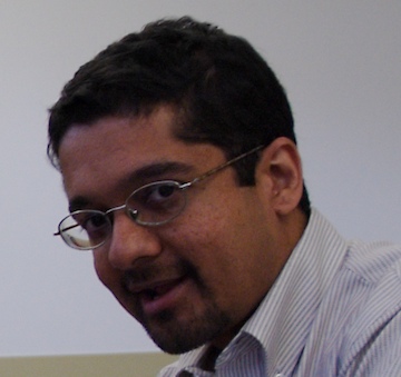 Photo credit: Julia Vitullo-Martin; Description: Shankar Vedantam in Cambridge